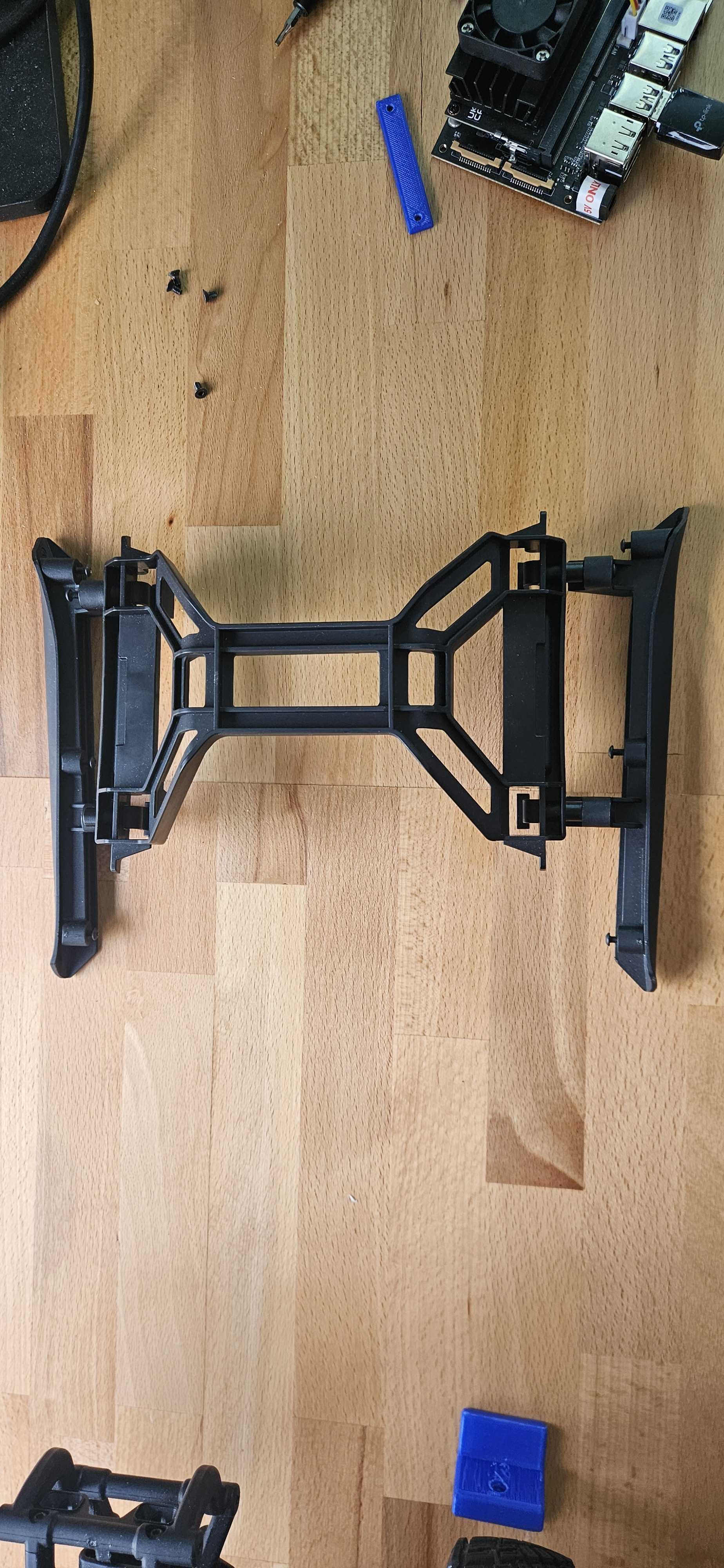 Rear plastic frame before mounting plate