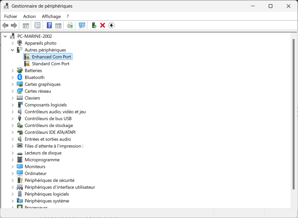 Unrecognized COM Ports